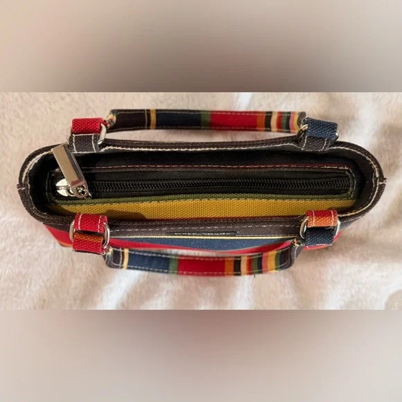 Kate Spade New York Multicolor Striped Hand Bag Shoulder Bag Small Preowned - Picture 8 of 8